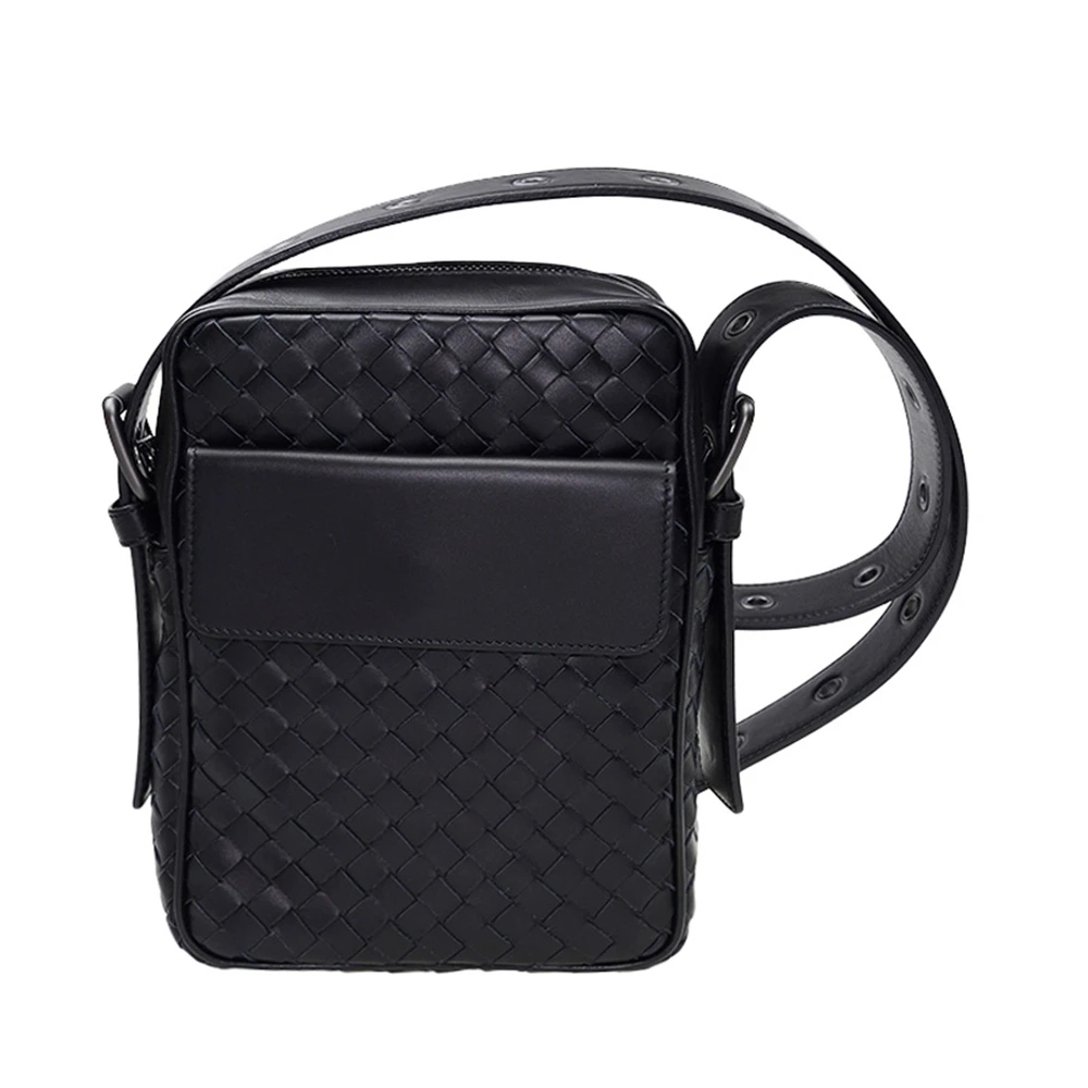 商品[国内直发] Bottega Veneta|BOTTEGA VENETA 黑色中性斜挎包 163313-V4651-1000,价格¥14984,第1张图片