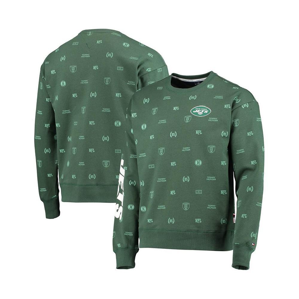 商品Tommy Hilfiger|Men's Green New York Jets Reid Graphic Pullover Sweatshirt,价格¥591,第1张图片