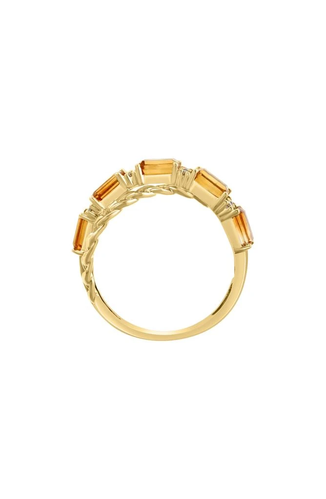 商品Effy|14K Gold Diamond & Citrine Double Band Ring,价格¥5548,第3张图片详细描述