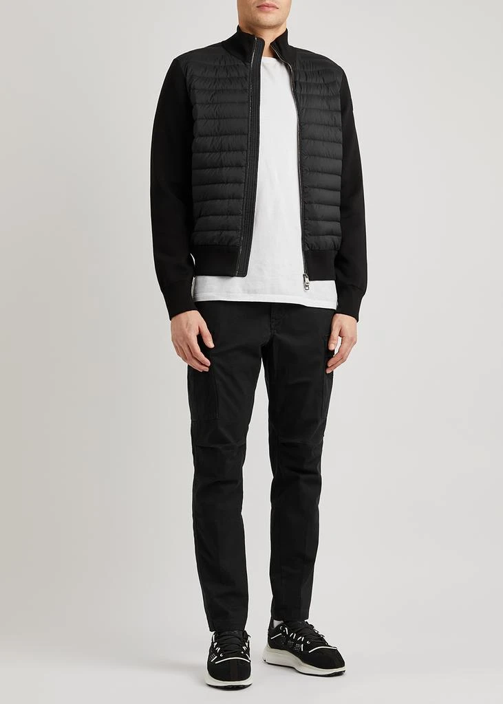 商品Moncler|Black quilted shell and cotton-blend jacket,价格¥7766,第4张图片详细描述