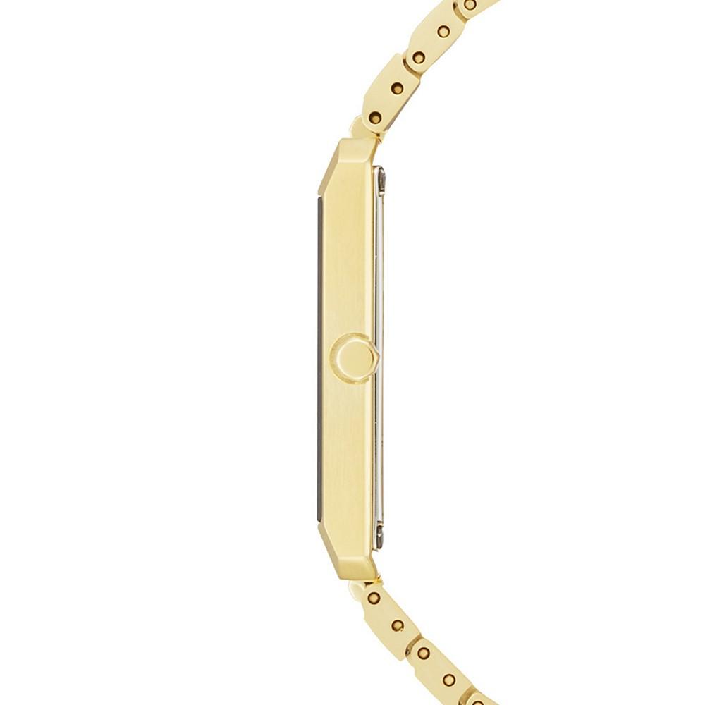 Eco-Drive Unisex Stiletto Gold-Tone Stainless Steel Bracelet Watch 25x35mm商品第2张图片规格展示