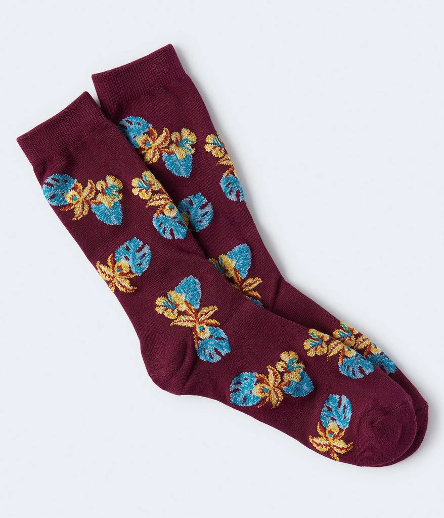 商品Aeropostale|Aeropostale Men's Tropical Flower Crew Socks***,价格¥53,第1张图片