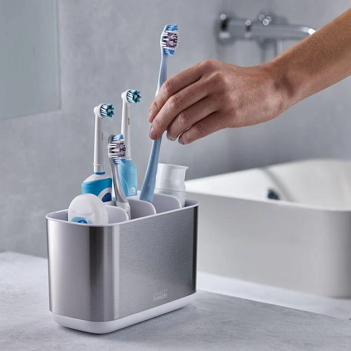 商品Joseph Joseph|EasyStore™ Steel Large Toothbrush Holder,价格¥186,第2张图片详细描述