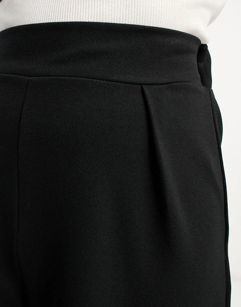 商品River Island Petite|River Island Petite wide leg scuba trouser in black,价格¥311,第3张图片详细描述