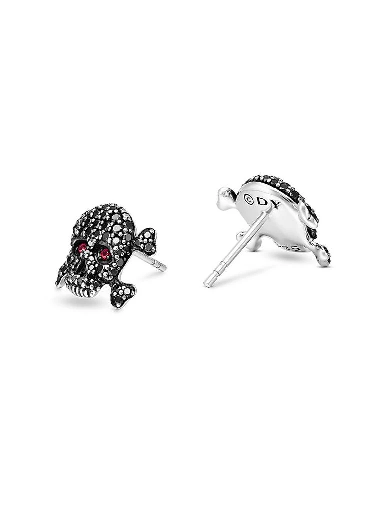 商品David Yurman|Memento Mori Skull Stud Earring in Sterling Silver,价格¥6620,第3张图片详细描述