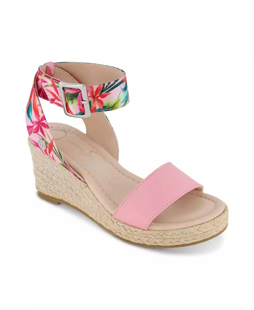 商品Jessica Simpson|Little and Big Girls Asha Cuff Wedge Open Toe Sandals,价格¥270,第1张图片