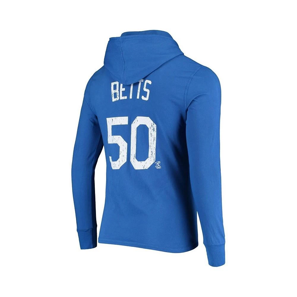 商品Majestic|Men's Mookie Betts Royal Los Angeles Dodgers Softhand Player Long Sleeve Hoodie T-shirt,价格¥298,第2张图片详细描述