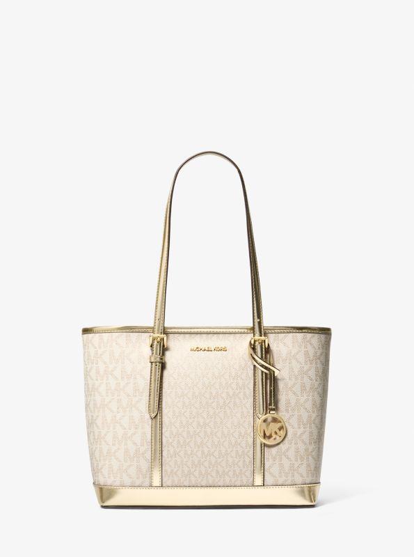 michael_kors | Jet Set Travel Small Metallic Logo Top-Zip Tote Bag 578.42元 商品图片