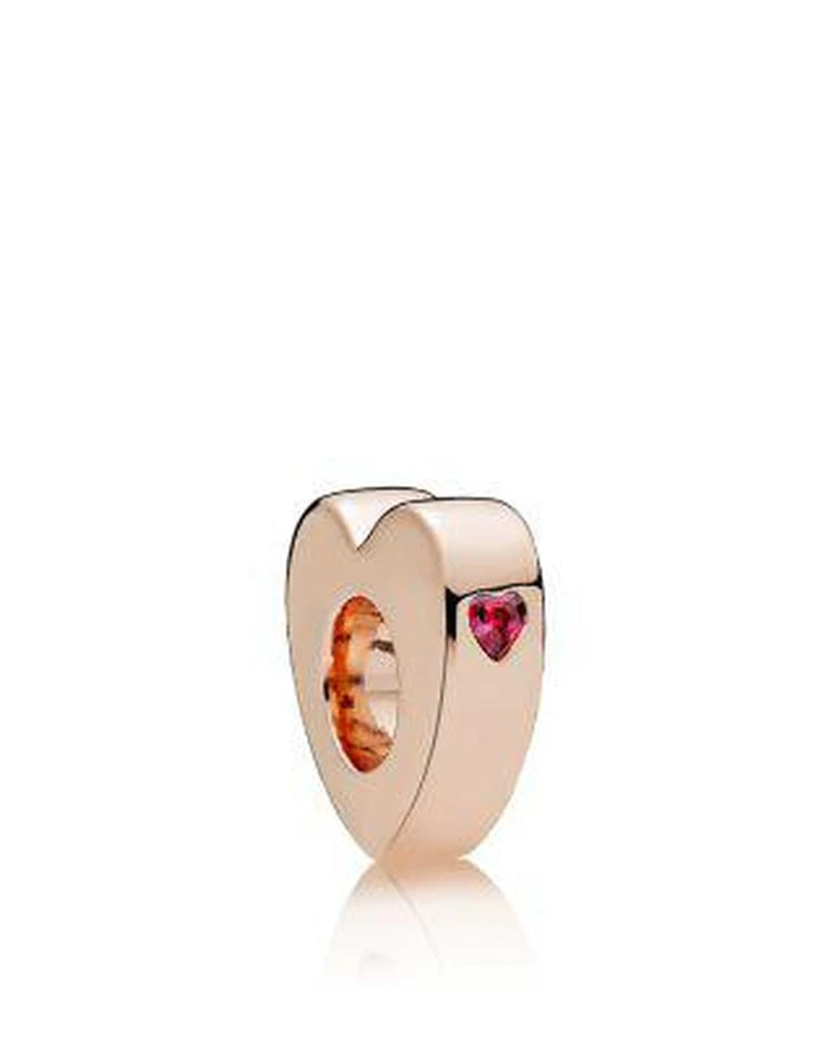 商品PANDORA|Sterling Silver & Cubic Zirconia Two Hearts Engraved You & Me Spacer,价格¥297,第1张图片