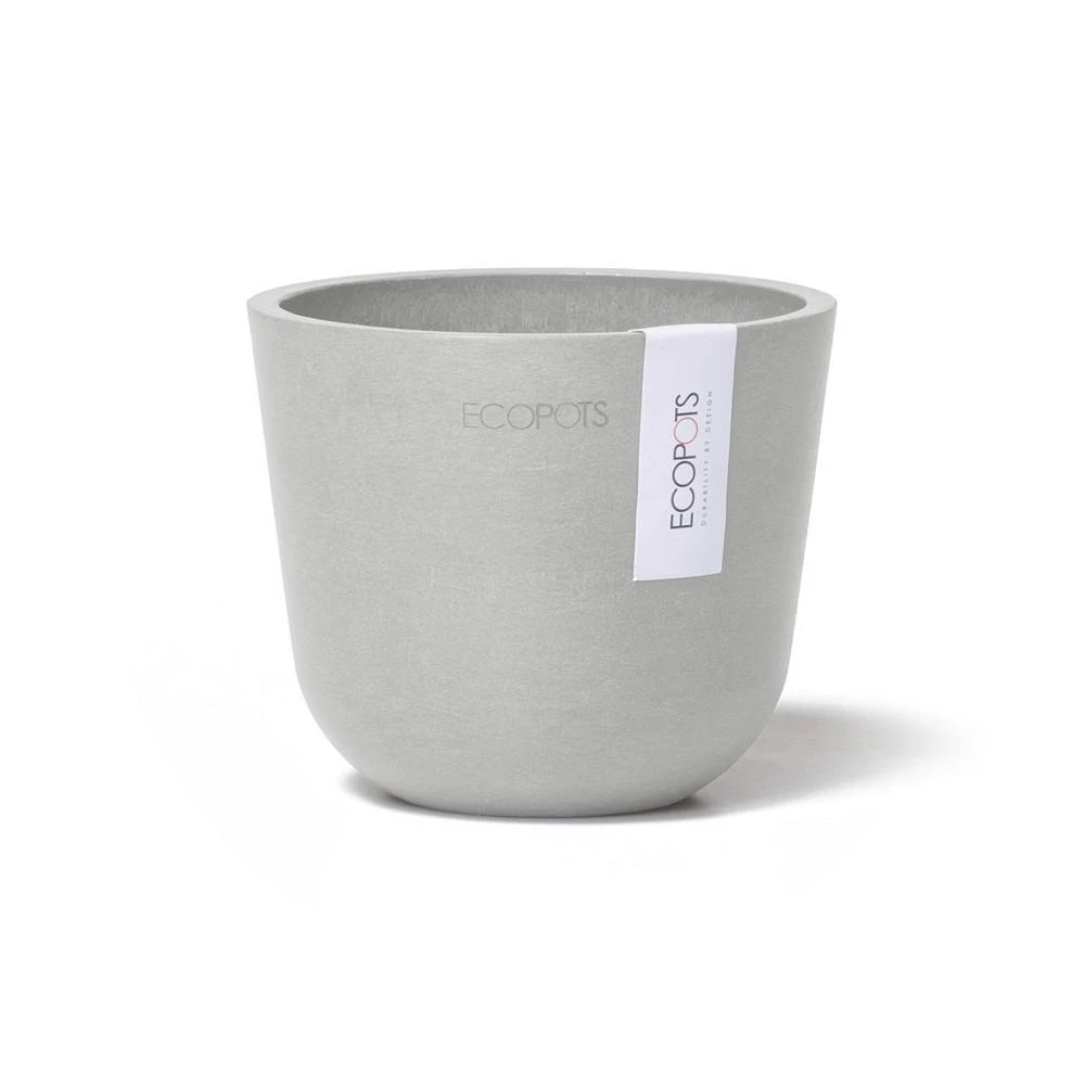 商品ECOPOTS|Oslo Plastic Flower Pot, White Grey, 4.5",价格¥98,第1张图片