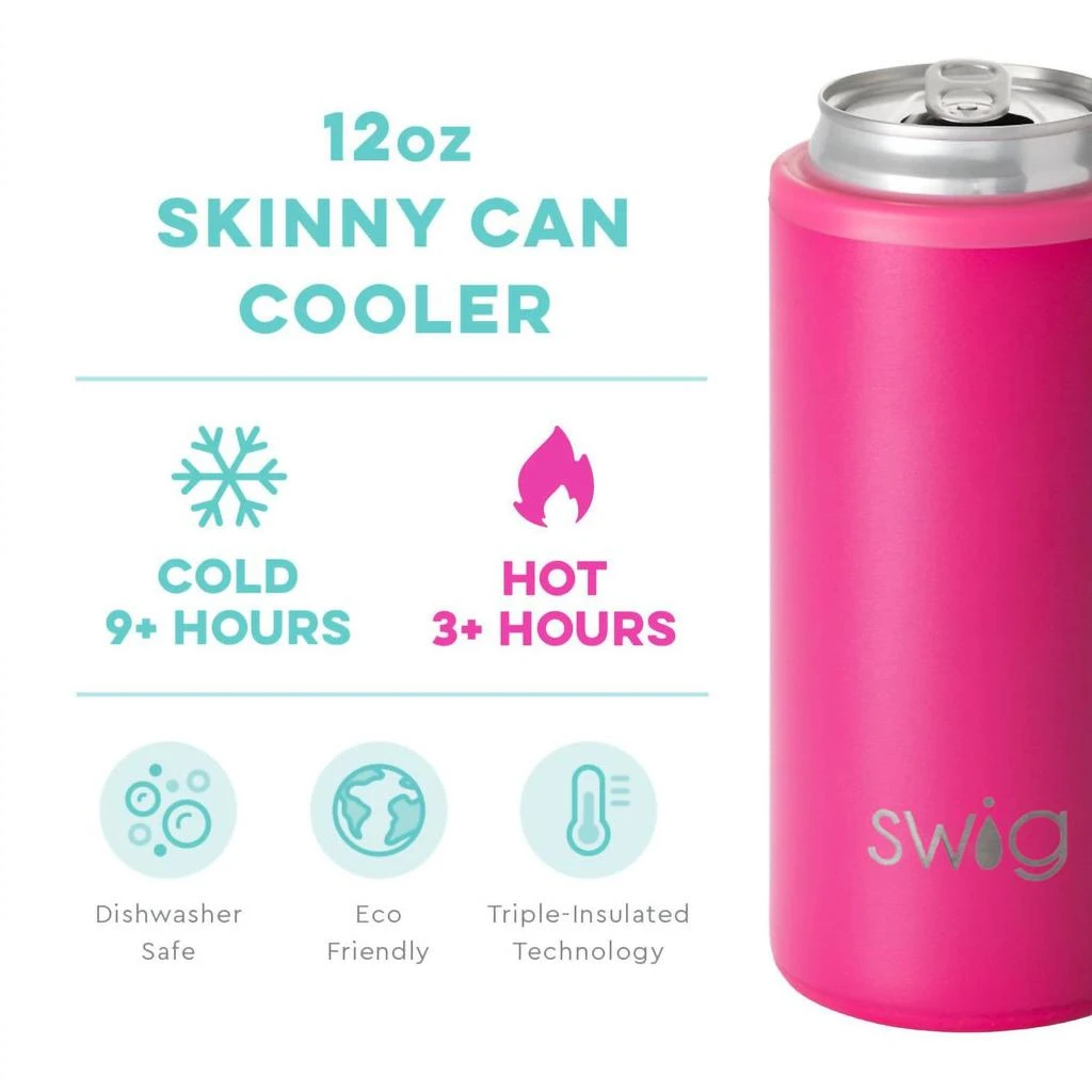 商品swig LIFE|Skinny Can Cooler - 12 Oz In Matte Hot Pink,价格¥226,第2张图片详细描述