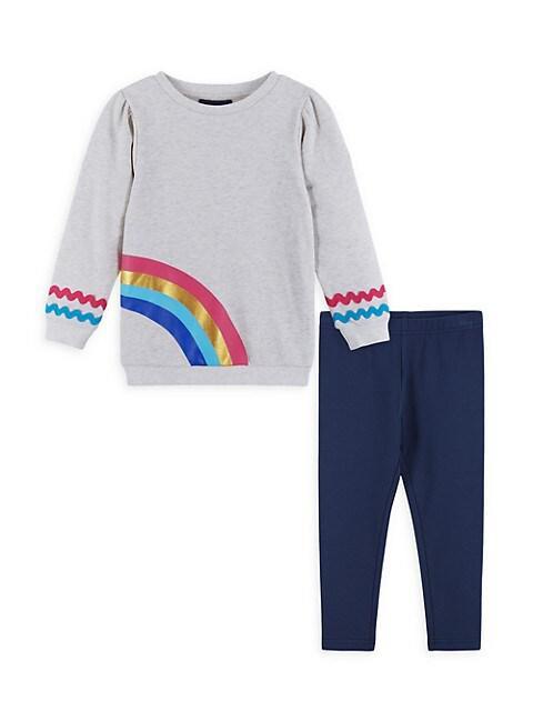 商品Andy & Evan|Little Girl's & Girl's Rainbow Two-Piece Leggings Set,价格¥292,第1张图片