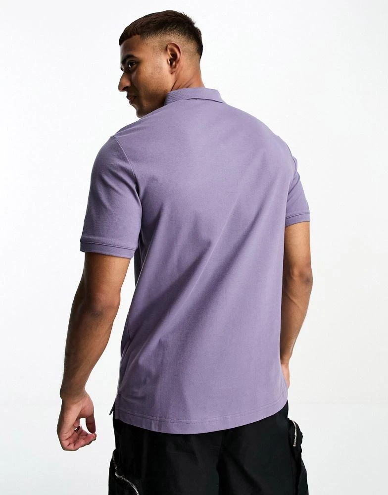 商品Calvin Klein|Calvin Klein stretch slim fit button up polo in purple,价格¥735,第2张图片详细描述