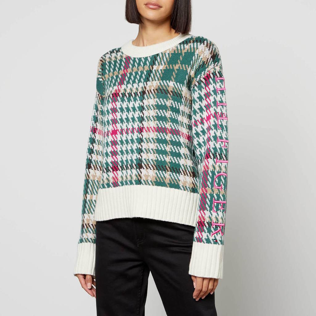 Tommy Hilfiger Houndstooth Intarsia Cotton-Blend Jumper商品第1张图片规格展示