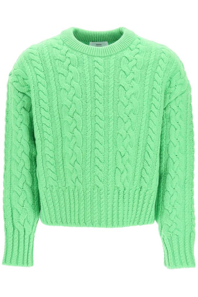 Ami paris cable knit wool sweater商品第1张图片规格展示