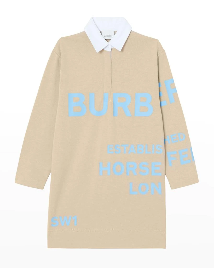 商品Burberry|Girl's Jessy Logo-Print Shirtdress, Size 3-14,价格¥1205,第1张图片