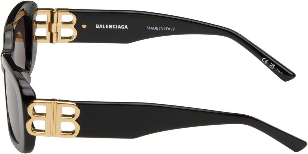 商品Balenciaga|Black Everyday None Rectangular Sunglasses,价格¥3155,第3张图片详细描述