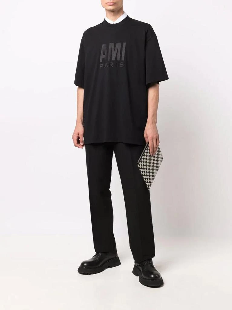 商品AMI|AMI PARIS tonal logo cotton T-shirt,价格¥757,第2张图片详细描述