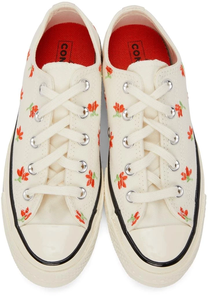 商品Converse|Off-White Floral Chuck 70 Low Sneakers,价格¥372,第5张图片详细描述