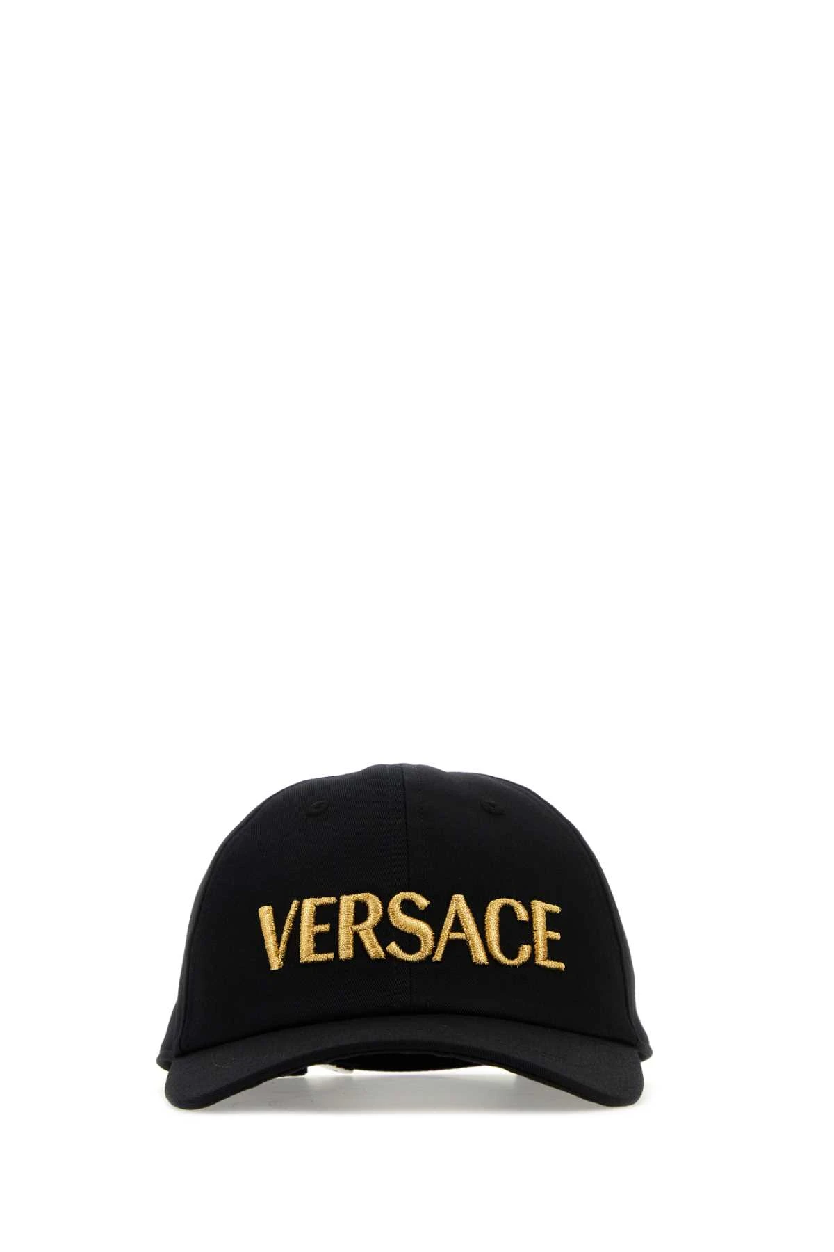 商品【圣诞节假期，预售12天】 Versace|Versace 男士帽子 10015901A081032B150 黑色,价格¥1755,第1张图片