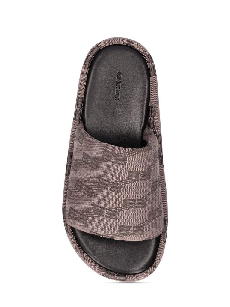 商品Balenciaga|Rise Jacquard Monogram Slide Sandals,价格¥4629,第6张图片详细描述