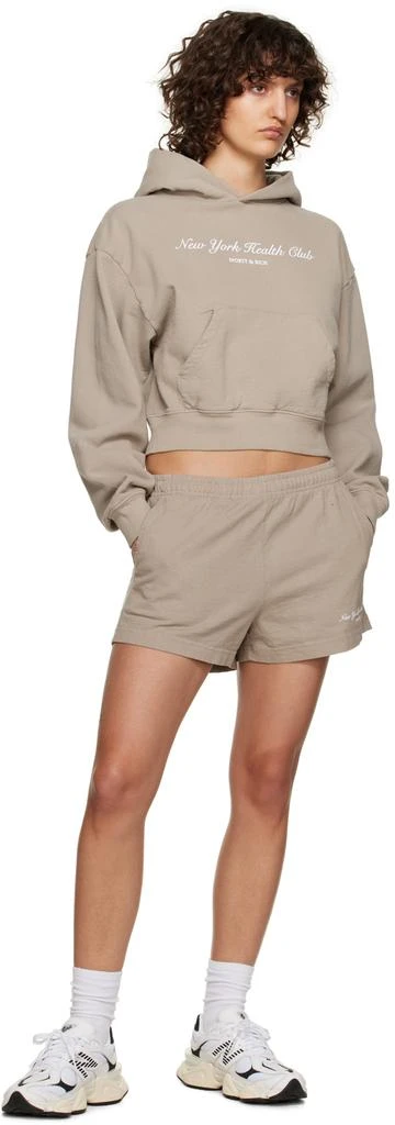 商品Sporty & Rich|Taupe 'NY Health Club' Shorts,价格¥441,第4张图片详细描述