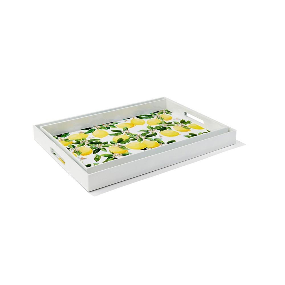 商品American Atelier|Blossoms Lemons Trays Set, 2 Piece,价格¥827,第1张图片