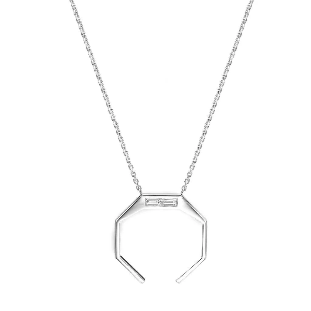 商品AME|Âme Angles 18K White Gold, Lab-Grown Diamond 0.28ct. tw. Small Octagon Pendant Necklace,价格¥10274,第1张图片