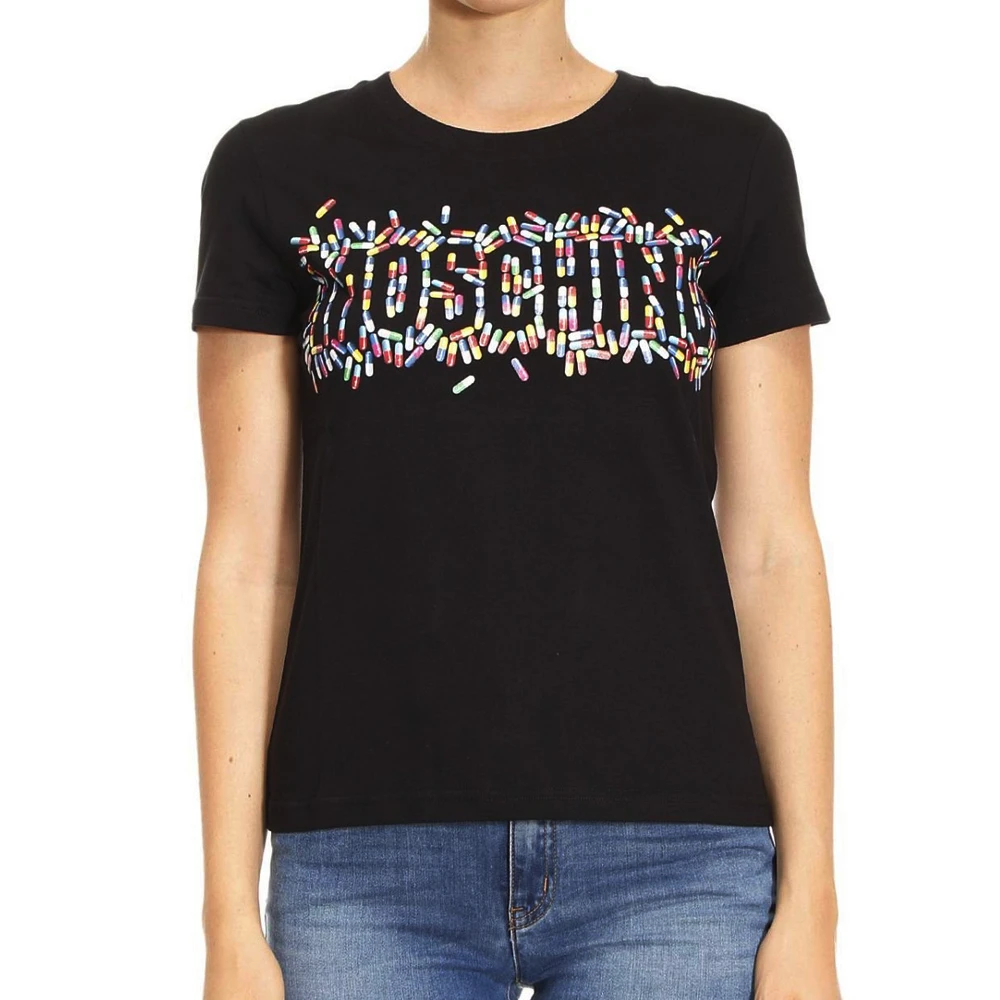 MOSCHINO 黑色女士T恤 07024140-1555 商品