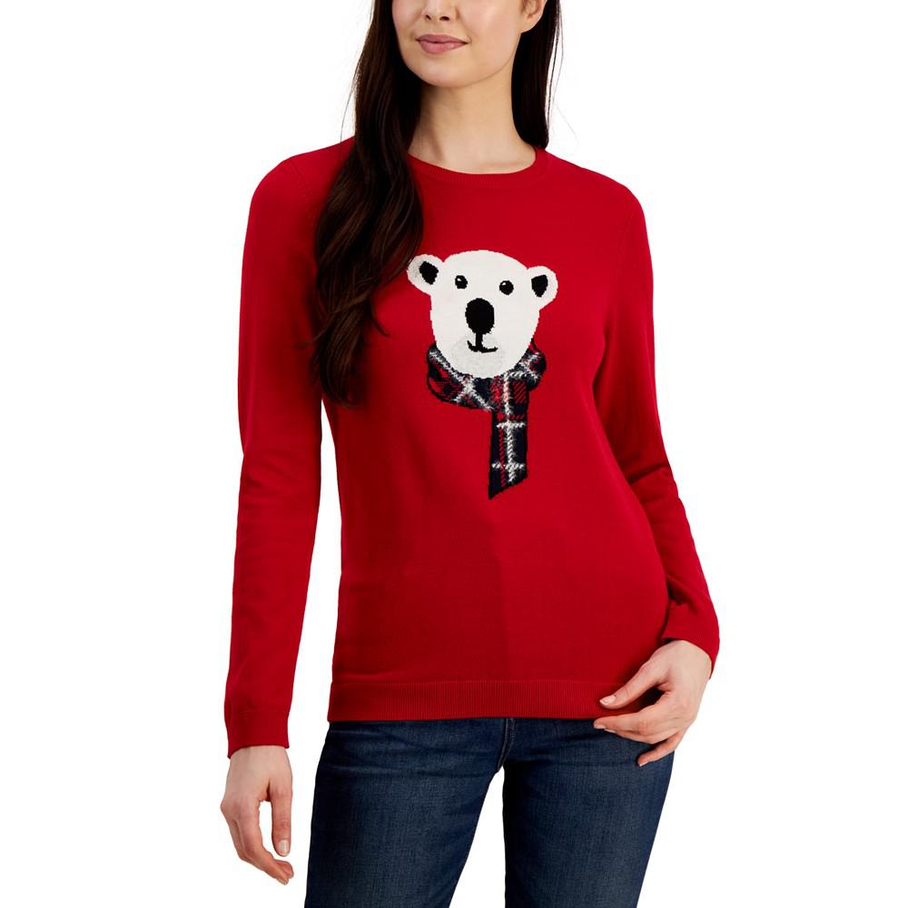 Women's Lucy Cotton Polar Bear Sweater商品第1张图片规格展示