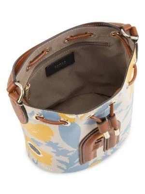 商品Furla|Floral-Print Leather Bucket Bag,价格¥800,第3张图片详细描述