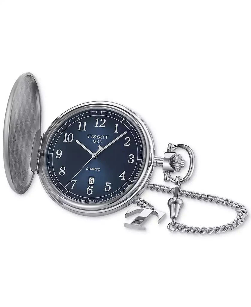 Unisex Swiss Savonnette Stainless Steel Pocket Watch 49mm 商品