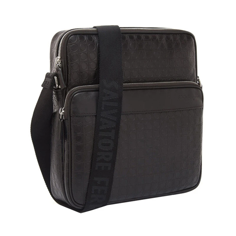 Salvatore Ferragamo 菲拉格慕 男士深咖色牛皮单肩斜挎包 24-9541-0556947 商品