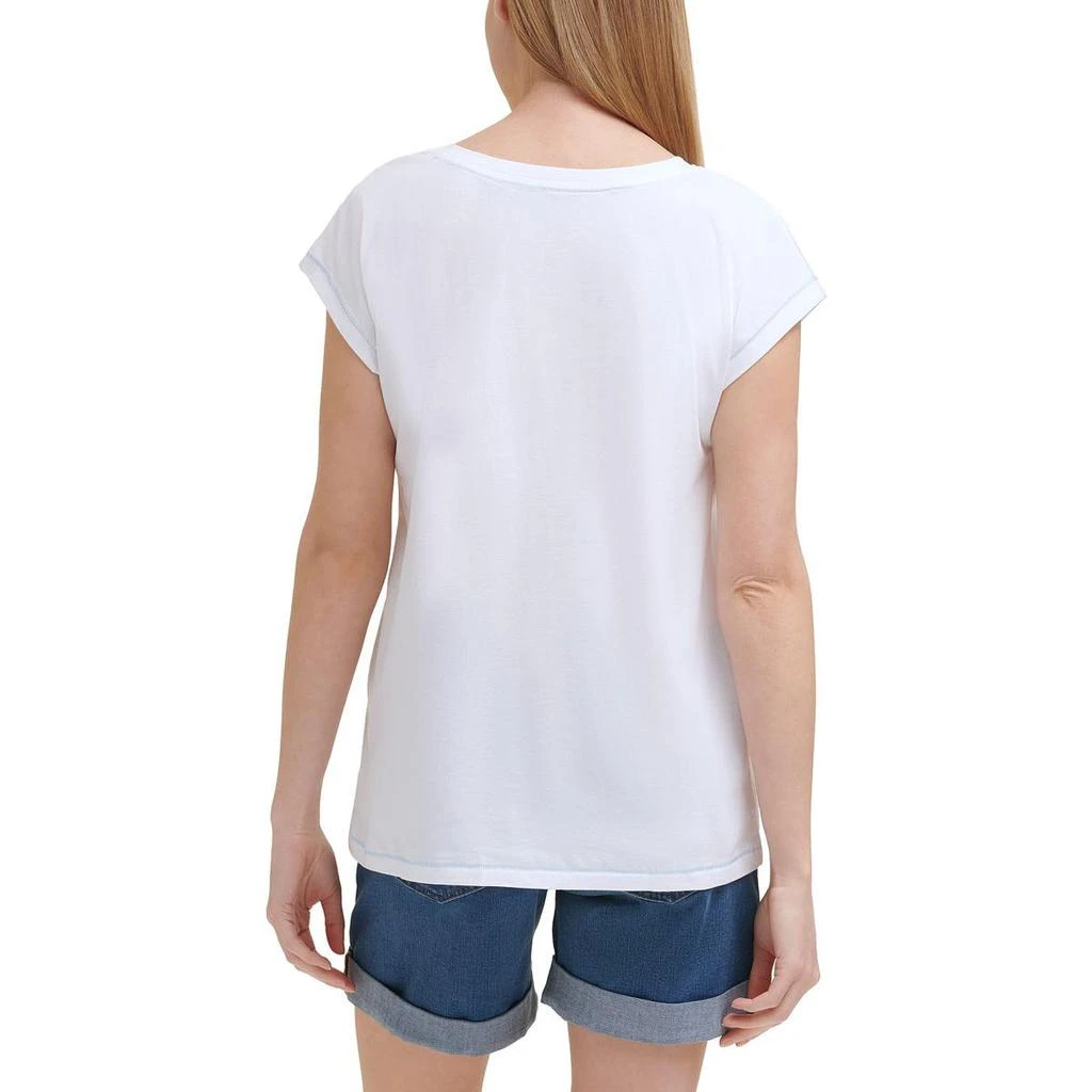 商品Tommy Hilfiger|Tommy Hilfiger Womens Modal Blend Extended Shoulder Pullover Top,价格¥77,第2张图片详细描述