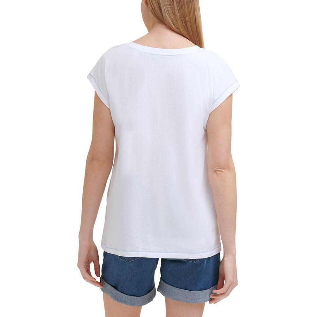 商品Tommy Hilfiger|Tommy Hilfiger Womens Modal Blend Extended Shoulder Pullover Top,价格¥150,第4张图片详细描述