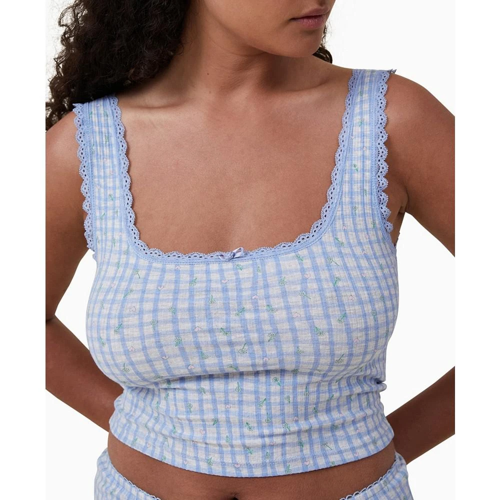 商品Cotton On|Women's Rib Lace Tank Top,价格¥186,第3张图片详细描述