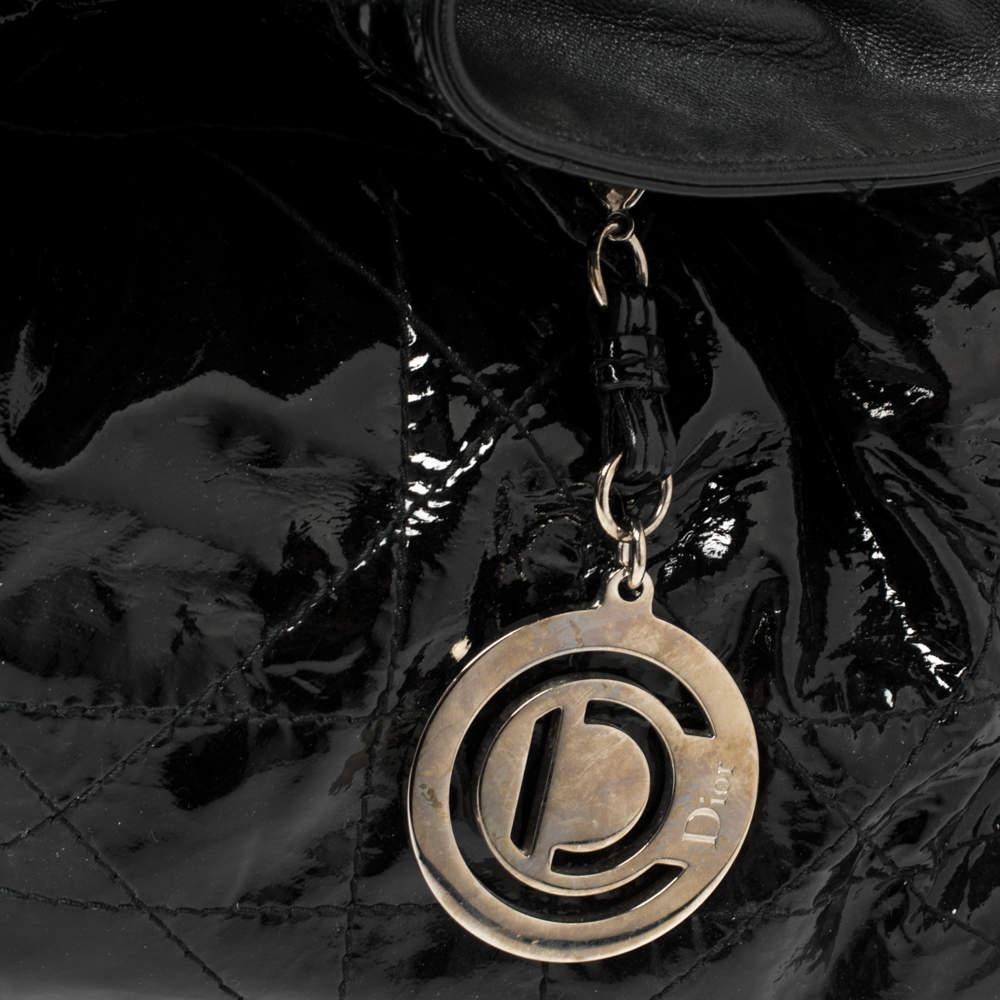 Dior Black Cannage Patent Leather Le Trente Hobo商品第5张图片规格展示