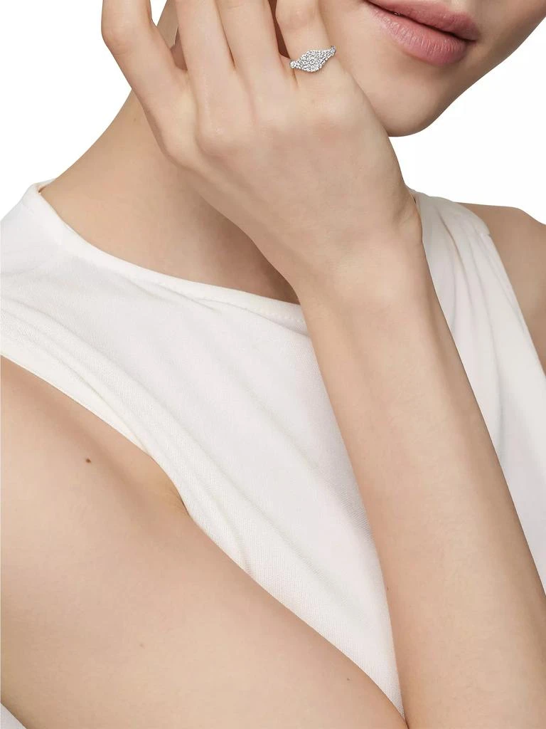 商品David Yurman|Petite Pavé Pinky Ring in 18K White Gold,价格¥22105,第2张图片详细描述