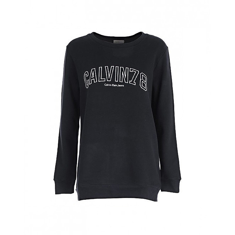 Calvin Klein 卡尔文 克莱恩 女士黑色印花棉质卫衣 J20J206857-099商品第1张图片规格展示
