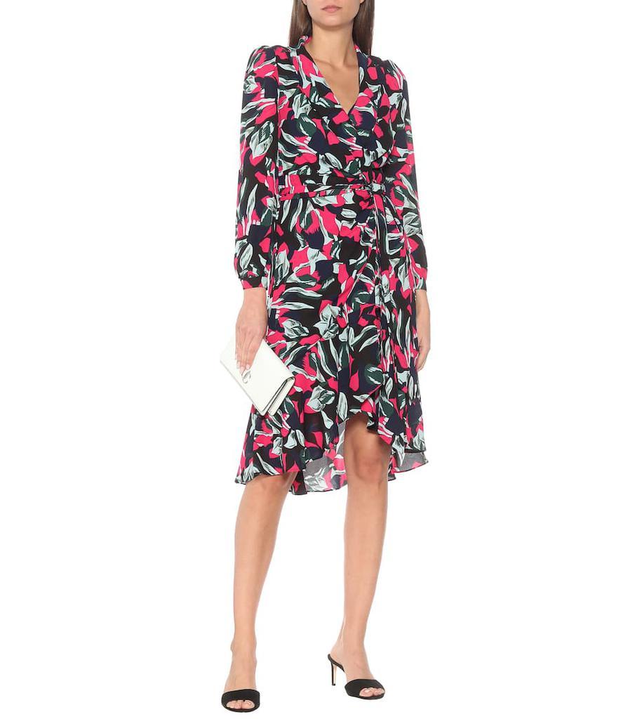 商品Diane von Furstenberg|Carla Two绉纱裹身连衣裙,价格¥2152,第4张图片详细描述