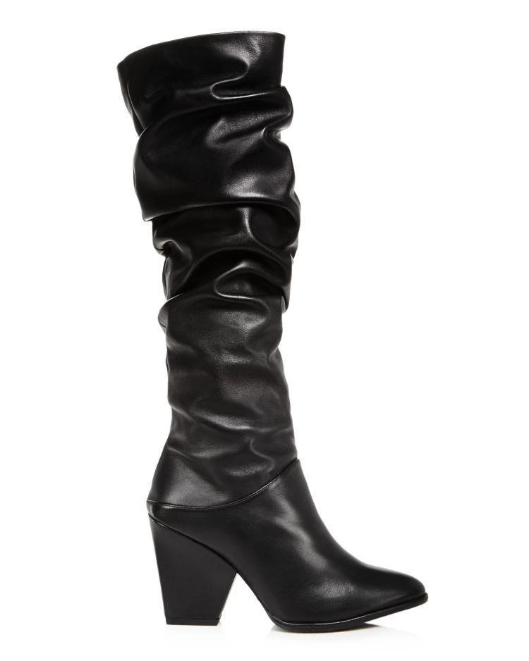 商品Stuart Weitzman|Women's Smashing Leather Scrunched Leather Tall Boots,价格¥2318,第2张图片详细描述