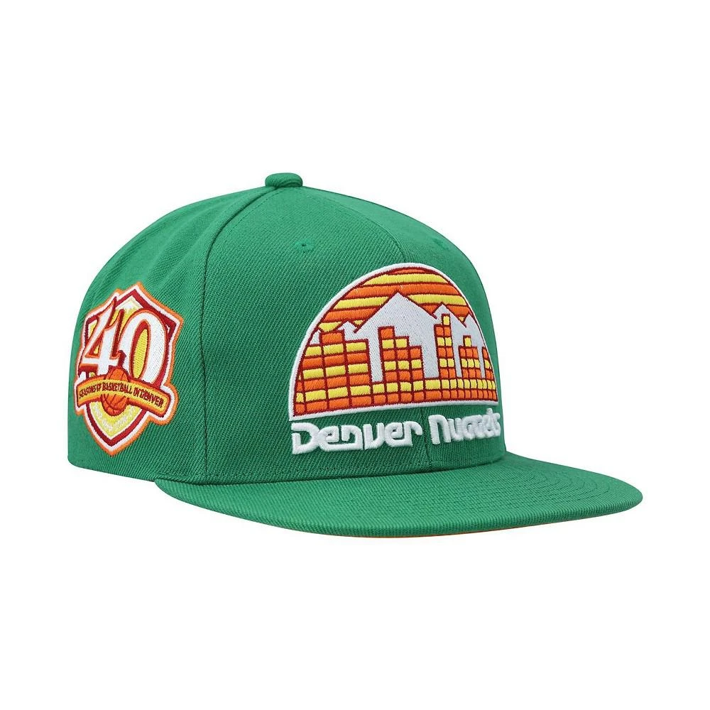 商品Mitchell & Ness|Men's Green Denver Nuggets 40th Anniversary Like Mike Snapback Hat,价格¥253,第2张图片详细描述