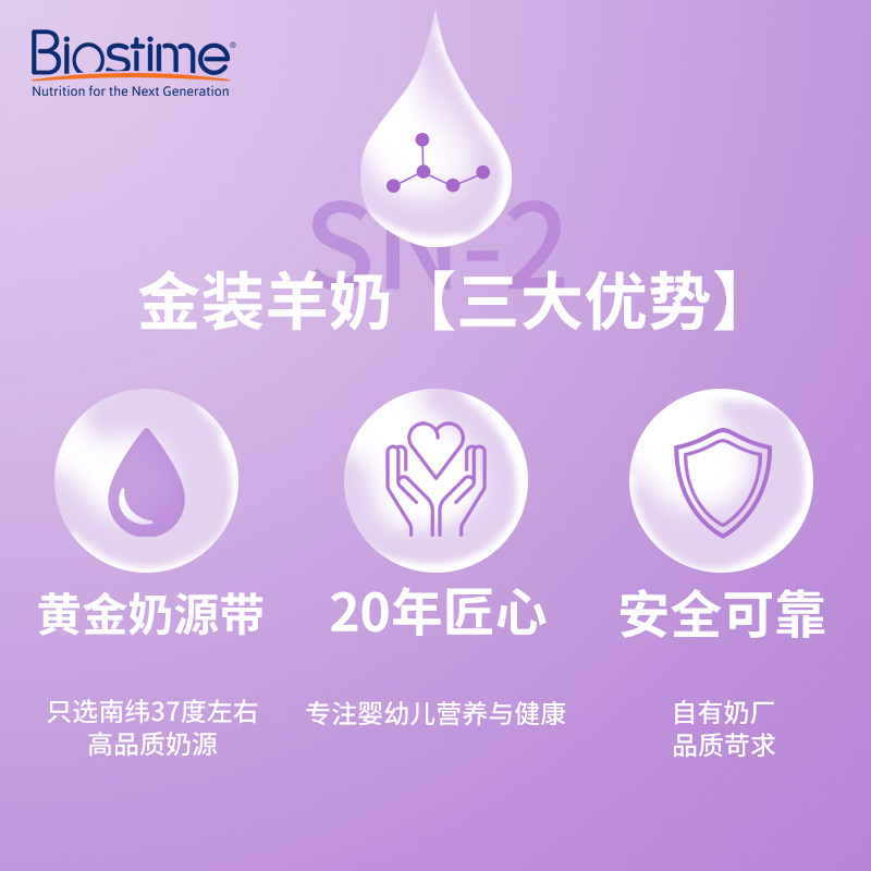 澳版Biostime合生元 婴幼儿羊奶粉 1段 800g/罐（澳洲直邮发货）商品第4张图片规格展示