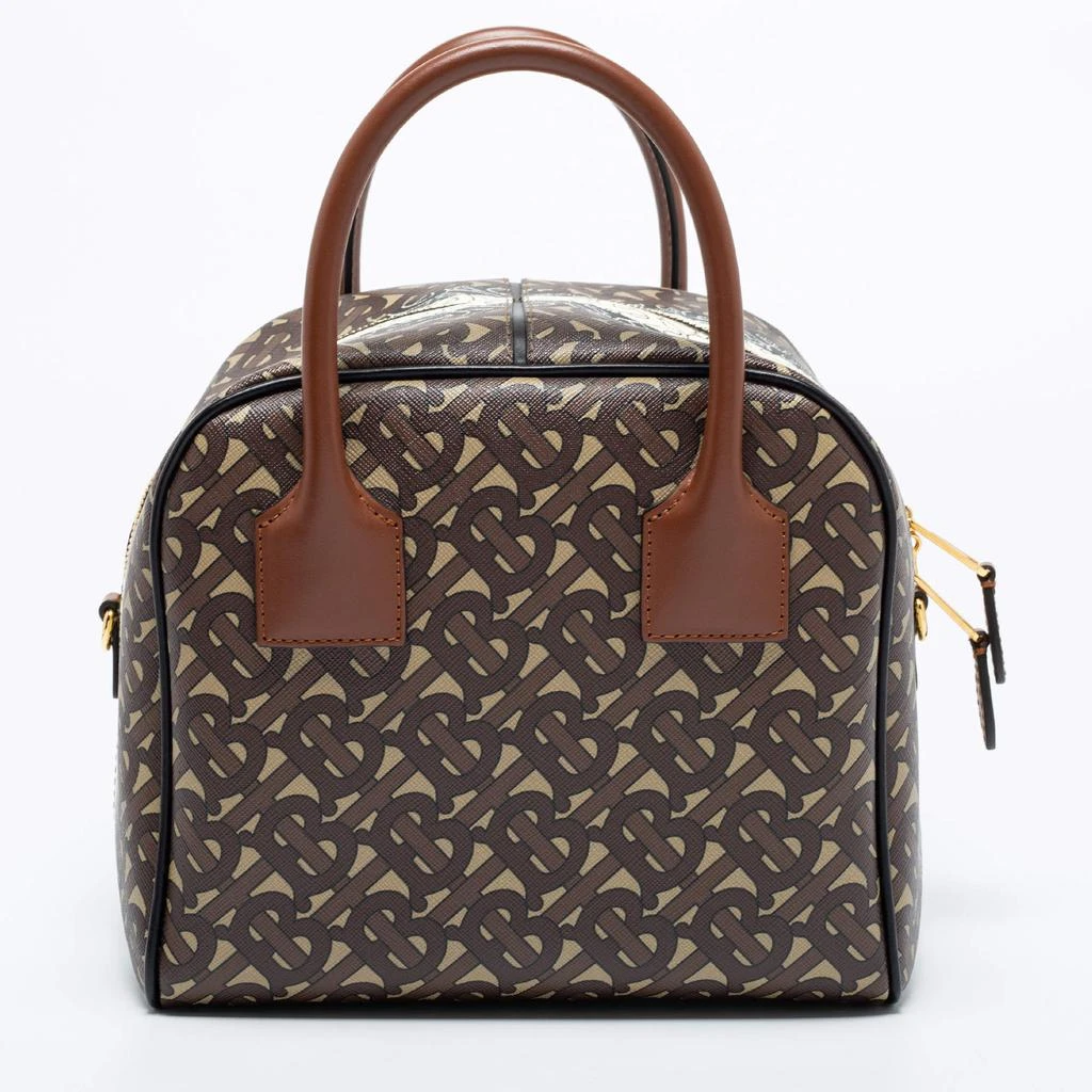 商品[二手商品] Burberry|Burberry Brown Tb-Monorgram Coated Canvas And Leather Small Cube Bowler Bag,价格¥6218,第4张图片详细描述
