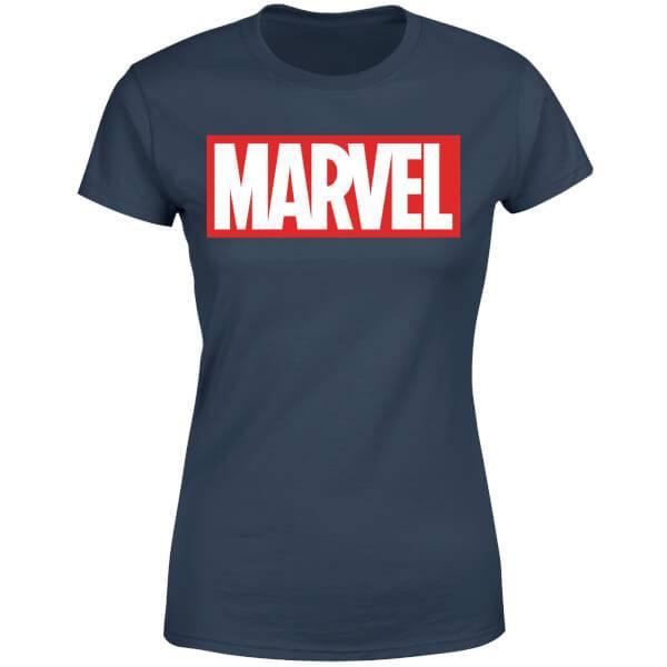 Marvel Logo Women's T-Shirt - Navy商品第1张图片规格展示