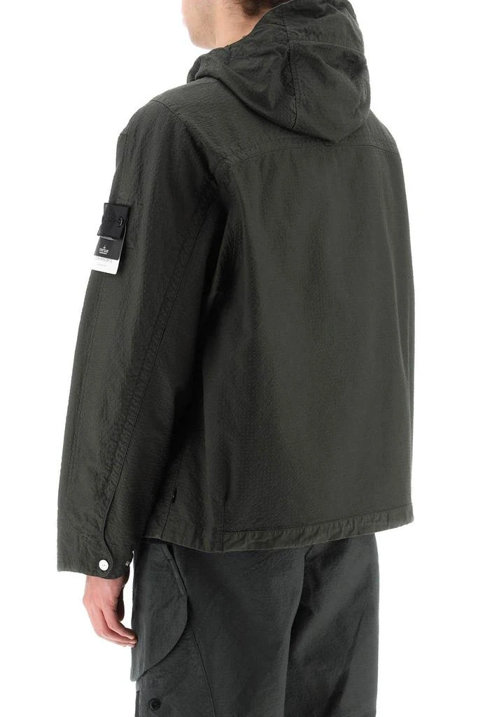 商品Stone Island|SHORT HOODED PARKA IN CO NY RIPSTOP-TC,价格¥3950,第4张图片详细描述