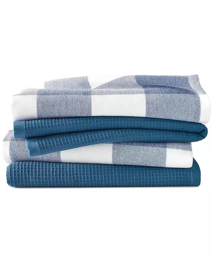 商品Blue Loom|Jackson Plaid Waffle Weave Kitchen Towel, Set of 4,价格¥311,第1张图片