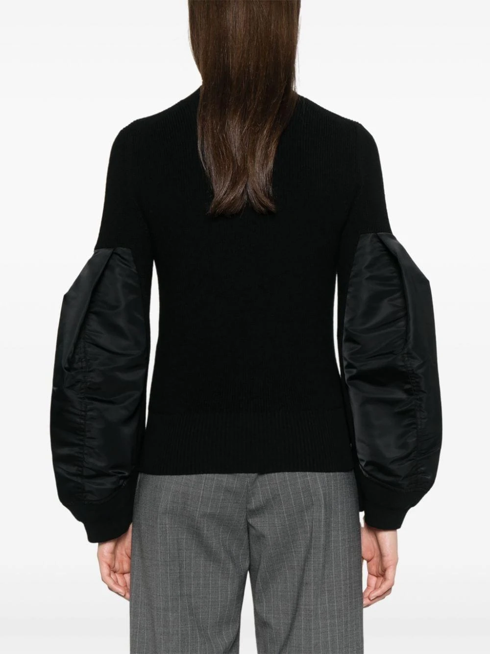 商品Sacai|Sacai 女士针织毛衣 2407522001 黑色,价格¥4308,第3张图片详细描述