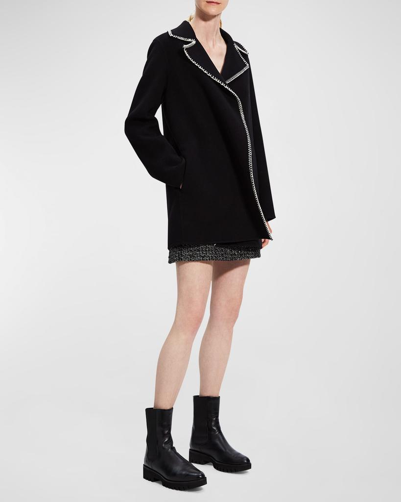 商品Theory|Stitched Open-Front Coat,价格¥5153,第4张图片详细描述