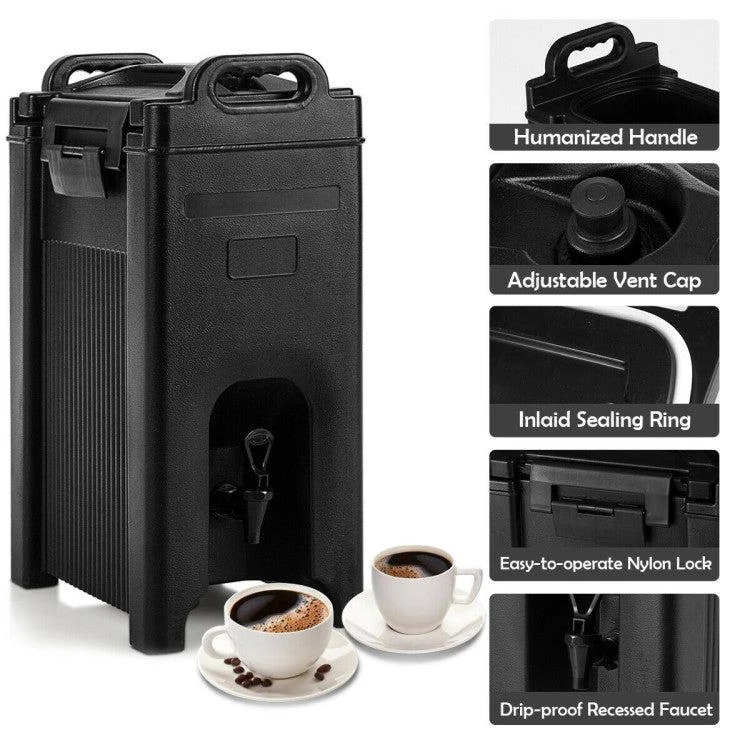 商品Hivvago|5 Gallon Insulated Beverage Server Dispenser-Black,价格¥1085,第4张图片详细描述